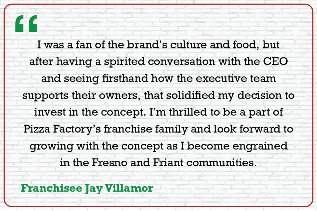 Quote from multi-unit franchisee Jay Villamor